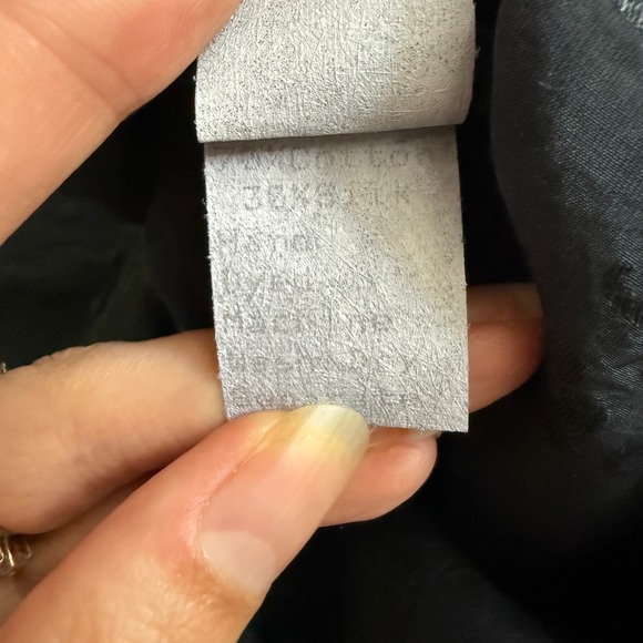 CP‎ Shades Silk Navy Floral Damask Long Sleeve Collared Blouse Top Medium - Picture 10 of 11